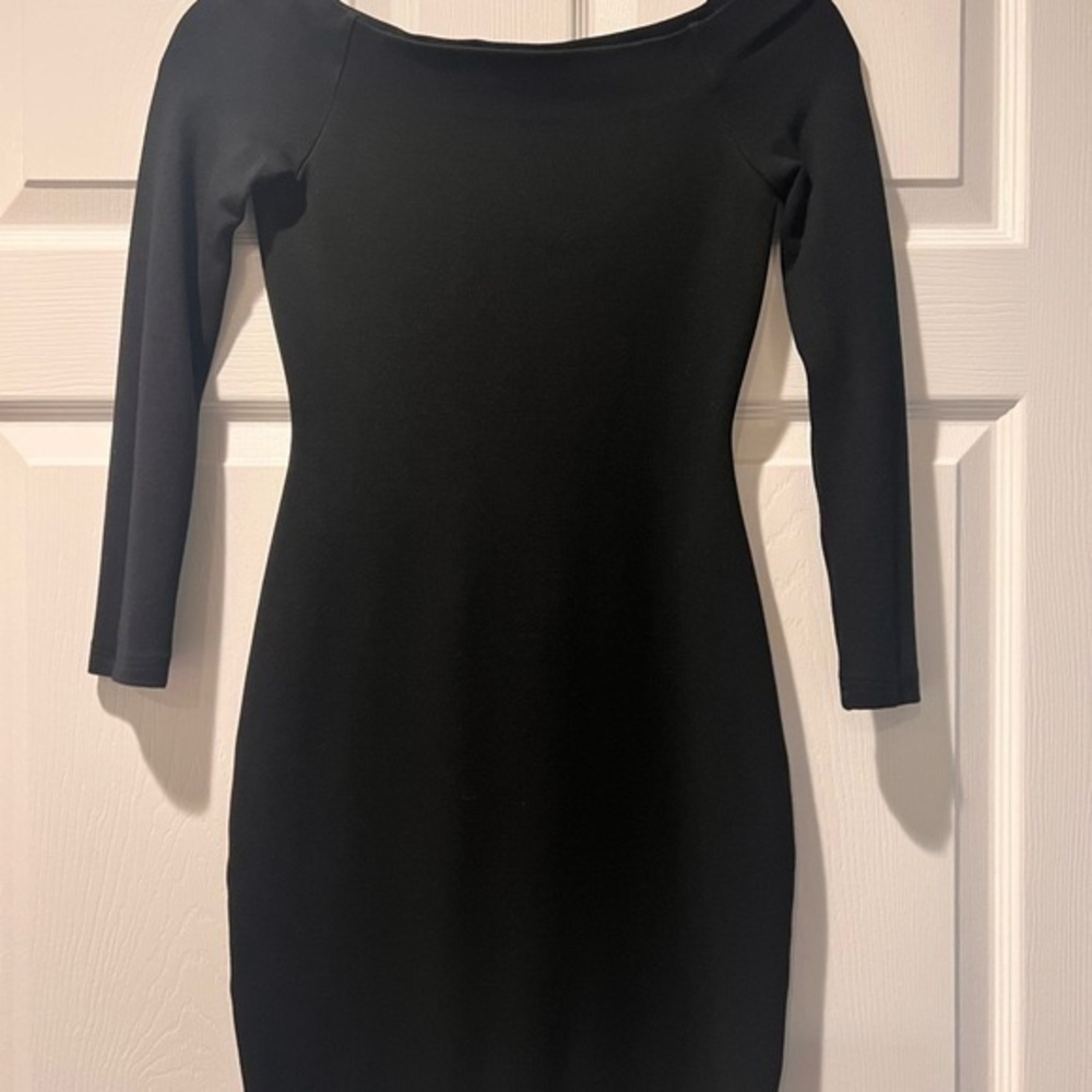 L'AGENCE Black Knit Long Sleeve Mini Dress Women's XS